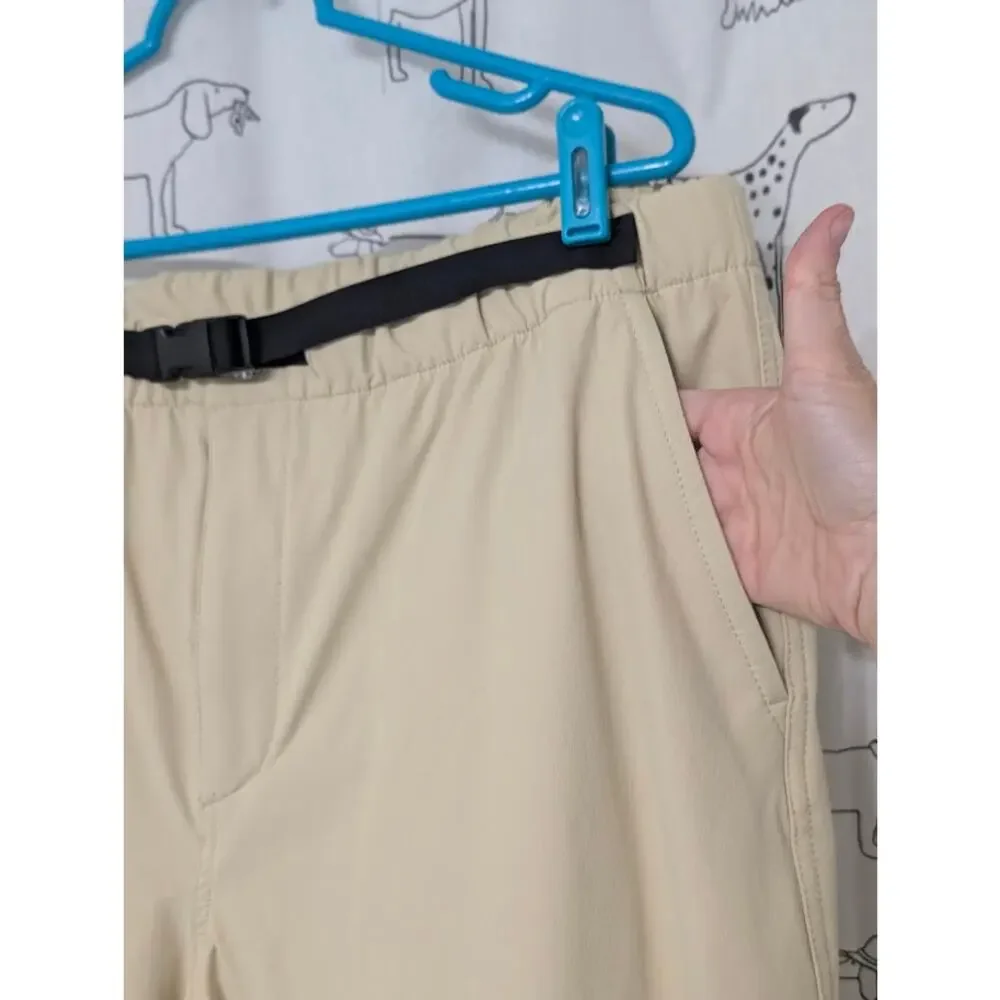 The North Face Tech Easy Pants Mens XL Belted Khaki Hiking Gorpcore Outdoors